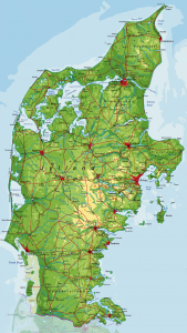 Danmarkskort - Jylland - rigtig kort